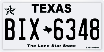 TX license plate BIX6348