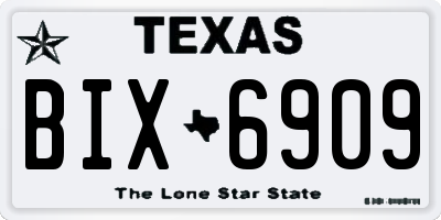 TX license plate BIX6909