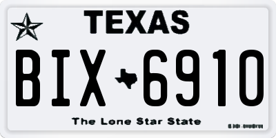 TX license plate BIX6910
