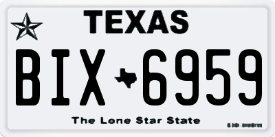 TX license plate BIX6959