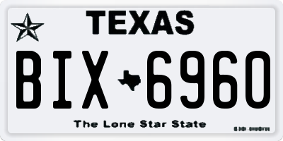 TX license plate BIX6960