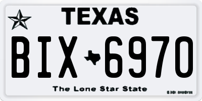 TX license plate BIX6970