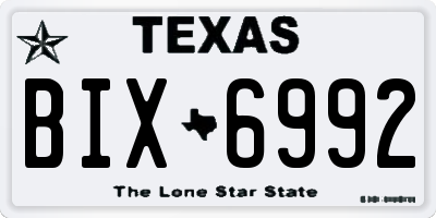 TX license plate BIX6992