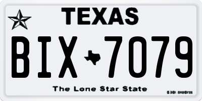 TX license plate BIX7079