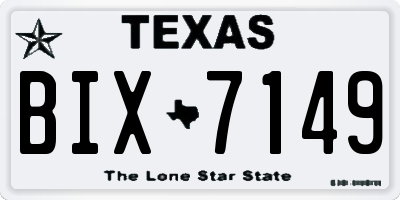 TX license plate BIX7149
