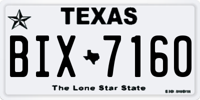TX license plate BIX7160