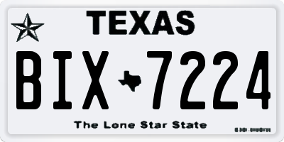 TX license plate BIX7224