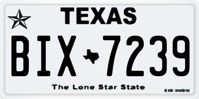 TX license plate BIX7239