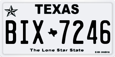 TX license plate BIX7246
