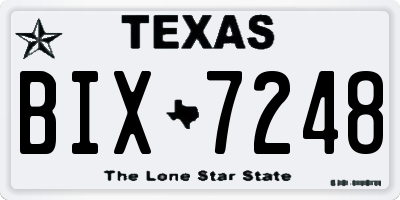 TX license plate BIX7248