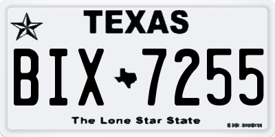 TX license plate BIX7255
