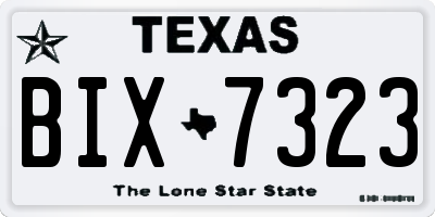 TX license plate BIX7323