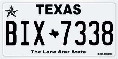 TX license plate BIX7338