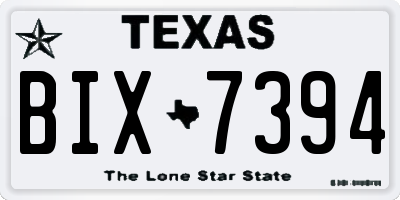TX license plate BIX7394