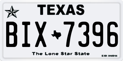 TX license plate BIX7396