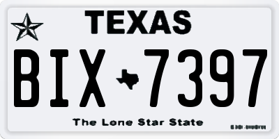 TX license plate BIX7397