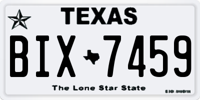 TX license plate BIX7459