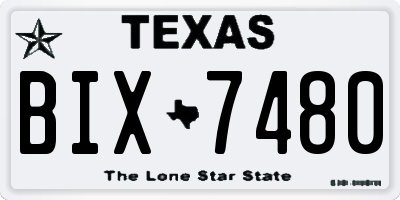 TX license plate BIX7480