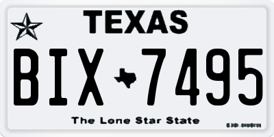 TX license plate BIX7495