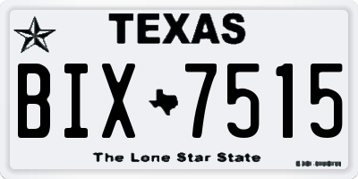TX license plate BIX7515