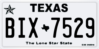 TX license plate BIX7529