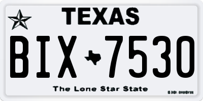 TX license plate BIX7530