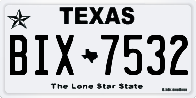 TX license plate BIX7532