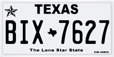 TX license plate BIX7627