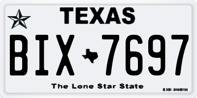 TX license plate BIX7697
