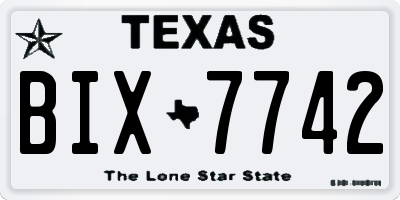 TX license plate BIX7742