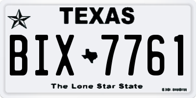 TX license plate BIX7761