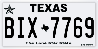 TX license plate BIX7769