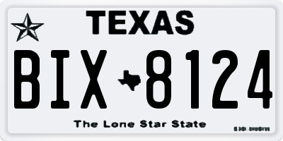 TX license plate BIX8124