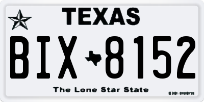 TX license plate BIX8152