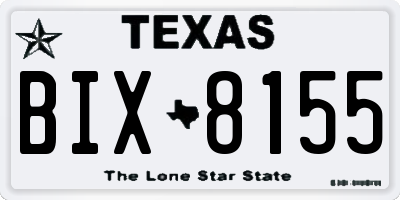 TX license plate BIX8155