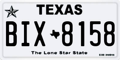 TX license plate BIX8158