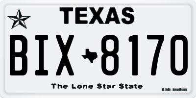 TX license plate BIX8170