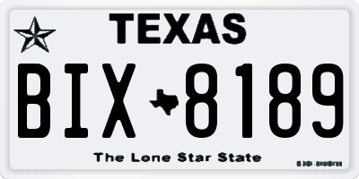 TX license plate BIX8189