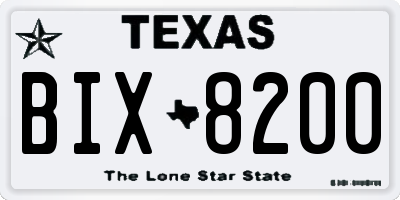 TX license plate BIX8200