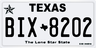 TX license plate BIX8202