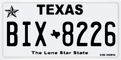 TX license plate BIX8226