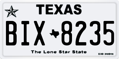 TX license plate BIX8235