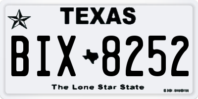 TX license plate BIX8252