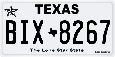 TX license plate BIX8267