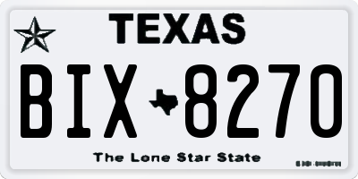 TX license plate BIX8270