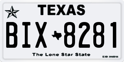 TX license plate BIX8281