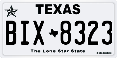 TX license plate BIX8323