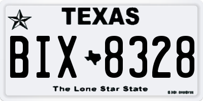 TX license plate BIX8328