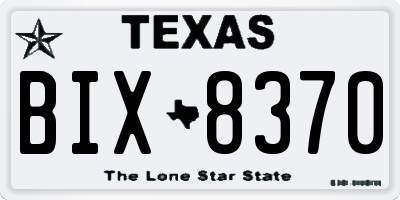 TX license plate BIX8370