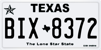 TX license plate BIX8372